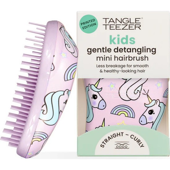 Tangle Teezer Small Original Childrens Unicorn Multi Çocuk Düğüm Açıcı Saç Fırçası-Tarak(Düz ve Kıvırcık Saçlar)