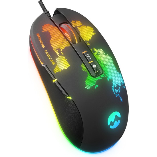 Everest GX69 Javelin 4800 DPI Makro Yazılımlı RGB Gaming Oyuncu Mouse Drag Click
