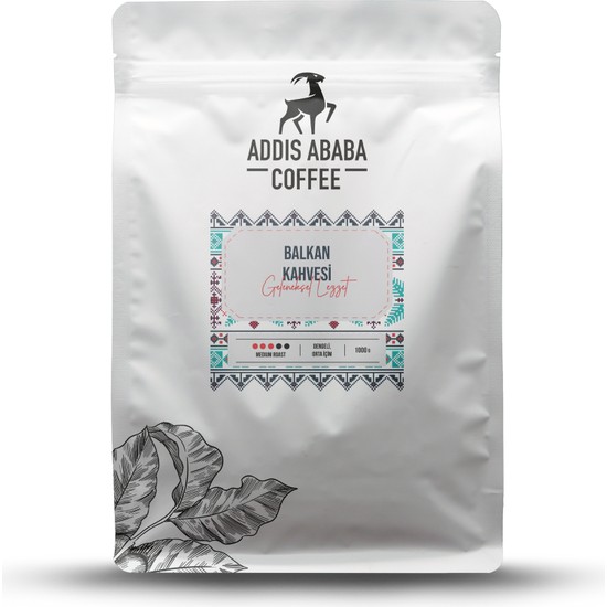 Addis Ababa Coffee Espresso Çekirdek Arabica-Robusta Yöresel Balkan Kahvesi 1000 Gr. (Çekirdek Kahve)