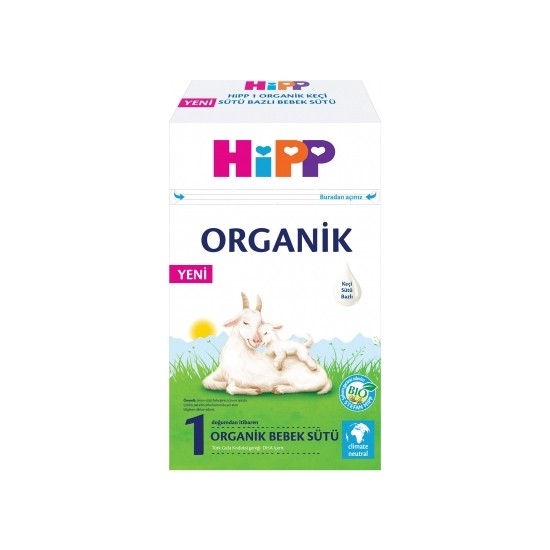 Hipp Organik Keçi Sütü Bazlı Toz Devam Sütü 400 gr 0-6 Ay İçin Sütlü Besin Kaynağı