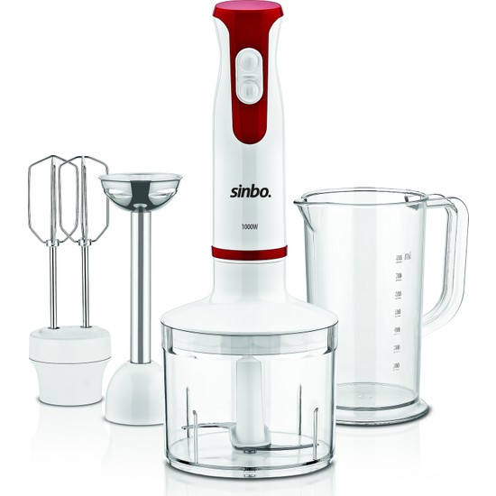Sinbo SHB 3137 1000 W Çoklu Set Blender Fonksiyonlar: Blender, Çırpma, Karıştırma, 800 ml Kapasite
