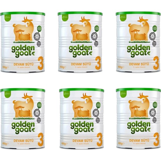 Golden Goat 3 400 gr Toz Devam Sütü 6 Adet 12 Aylık Bebekler İçin Sütlü Formül