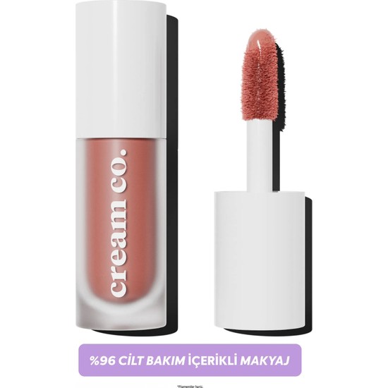 Cream Co. Allık Ruj Göz Farı Glow Tint Soft Mocha | Nemlendirici Makyaj | 504 Nude | Hyaluronik Asit Peptit