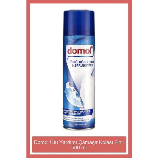 Domol 2in1 Ütü Yardımı & Çamaşır Kolası 500 ml Pratik Kullanım İçin Ütüleme Kolaylaştırıcı