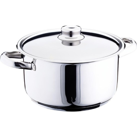 Gülsan Mega Derin Çelik Tencere 18 cm Inox Kaplama ile Şık Tasarım ve Kolay Temizlik