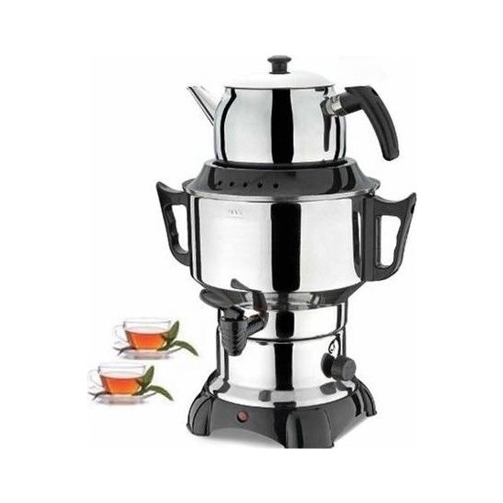Armağan 1100 W Paslanmaz Çelik Çay Semaver Gri Renk 1 L Demlik Kapasitesi ile Şık Tasarım