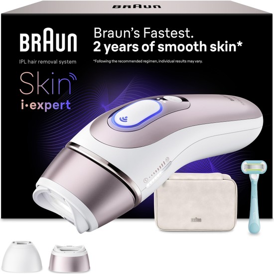 Braun Ipl Skin I·expert, Evde Lazerle Tüy Alma, App Ile, Çanta, Gillette Venus, 2 Başlık, PL7211