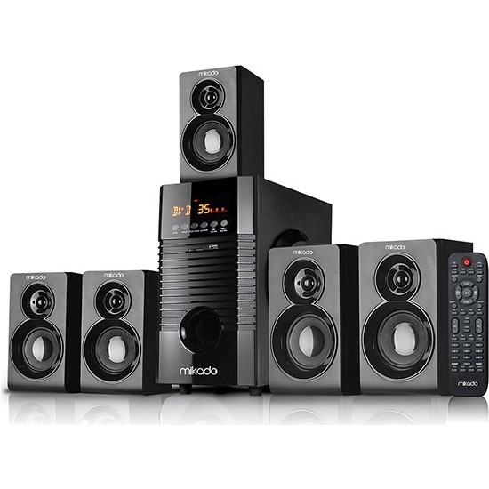 Mikado MD-856 5+1 Multimedia Bluetooth Hoparlör Siyah Usb+SD+FM Destekli Uzaktan Kumanda ile 220V