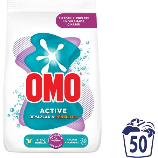 Omo Active Beyazlar & Renkliler Toz Deterjanı 7.5 kg X1