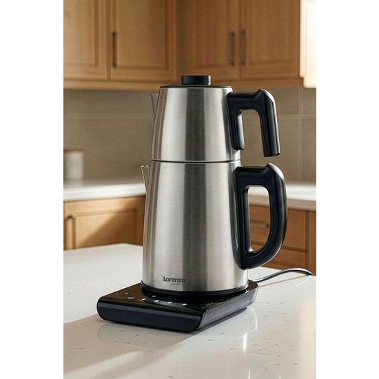 Lorenzo Smart Tea 5 In 1 Konuşan Çay Makinesi Inox 1,7 L Su Kapasitesi ve Hızlı Demleme Özelliği