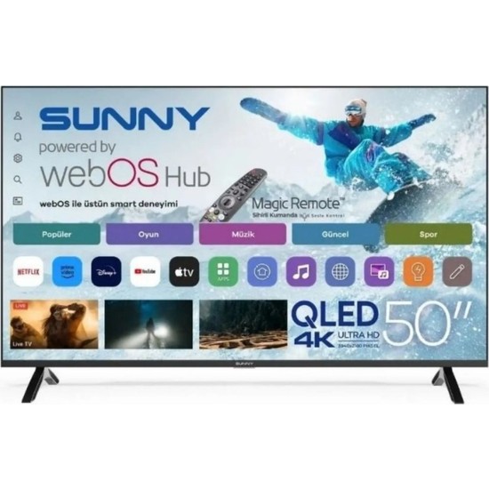Sunny SN50QUPRL-W02M 50'' 127 Ekran Uydu Alıcılı 4K Ultra HD webOS TV
