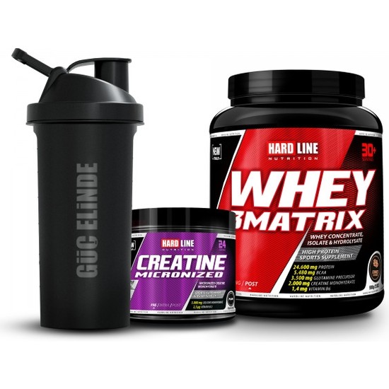 Hardline Nutrition Hardline Whey 3 matrix 908 gr Protein Çikolatalı + Creatine 120 gr +Shaker