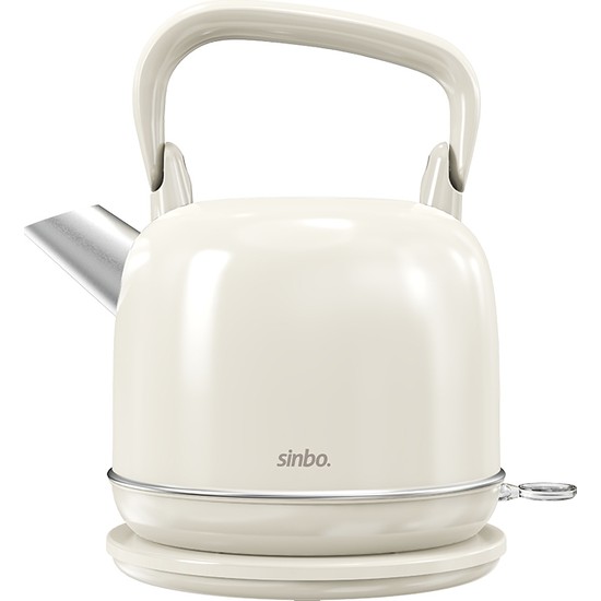Sinbo SK-8035 Bej Retro Kettle 2.2l Paslanmaz Çelik Elektrikli Su Isıtıcı 360° Kablosuz 1800W