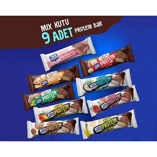 Trio Move Mix Protein Bar 50G*9 Protein Bar 40007-MIX Renkli