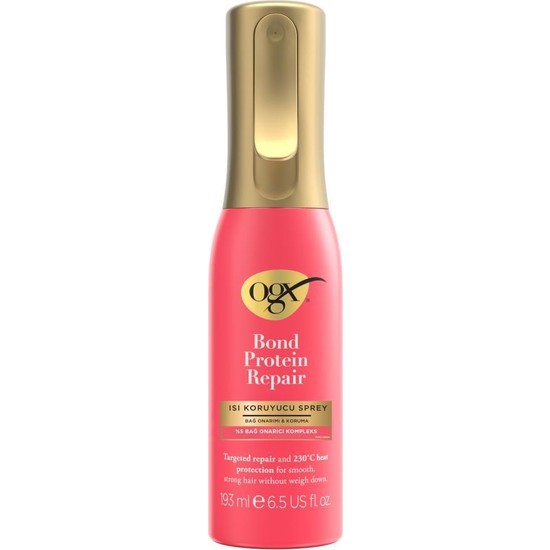 Ogx Bond Protein Repair Onarıcı Isı Koruyucu Sprey 193 ml Paraben İçermez Hafif Yapı