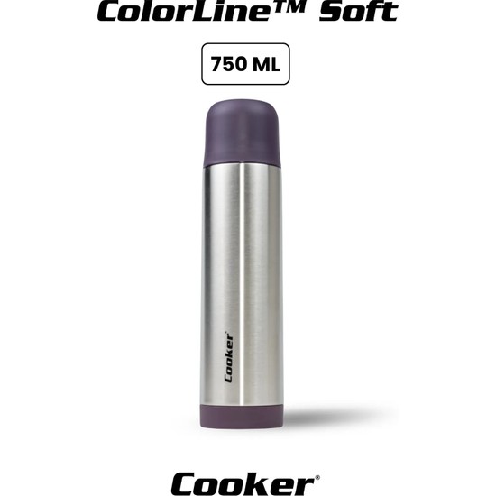 Cooker CKR-2002 Çelik Termos 750 ml. Mor