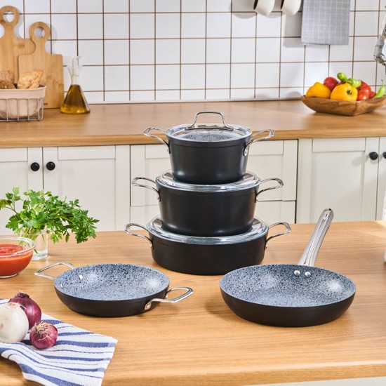 Emsan Biogranit Power Inox 8 Parça Tencere ve Tava Seti