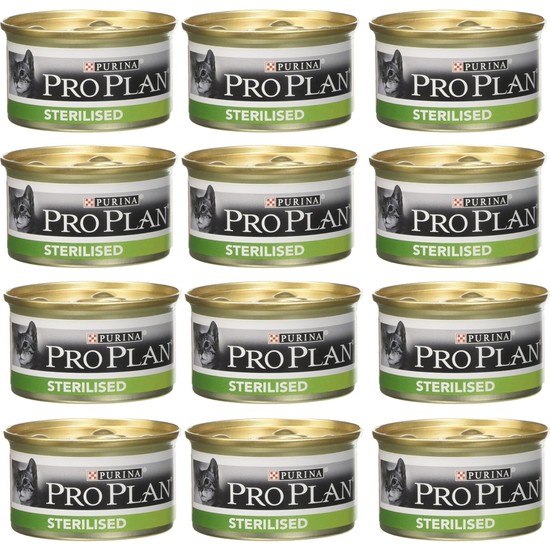 Pro Plan Premium Kalite Sterilised Kedi Konservesi 12x 85 gr Ton ve Somon Lezzeti