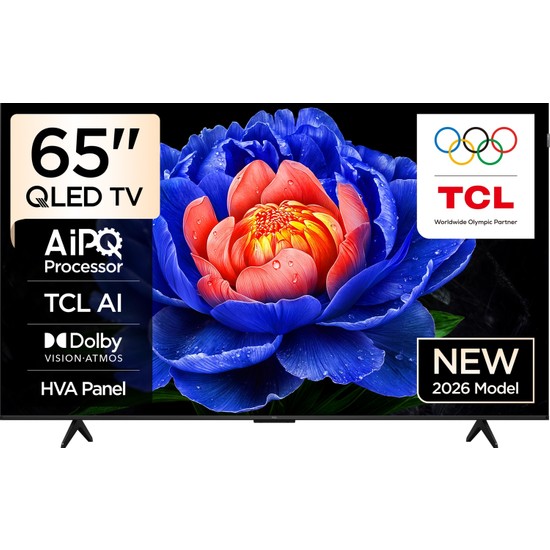 TCL 65T6D 65'' 165 Ekran Uydu Alıcılı 4K Ultra HD Google Smart QLED TV