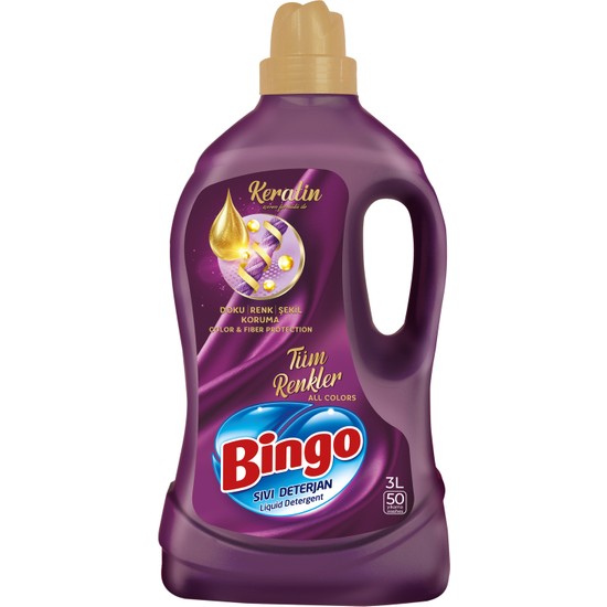 Bingo Tüm Renkler Sıvı Deterjan Onaran Koruma 3L