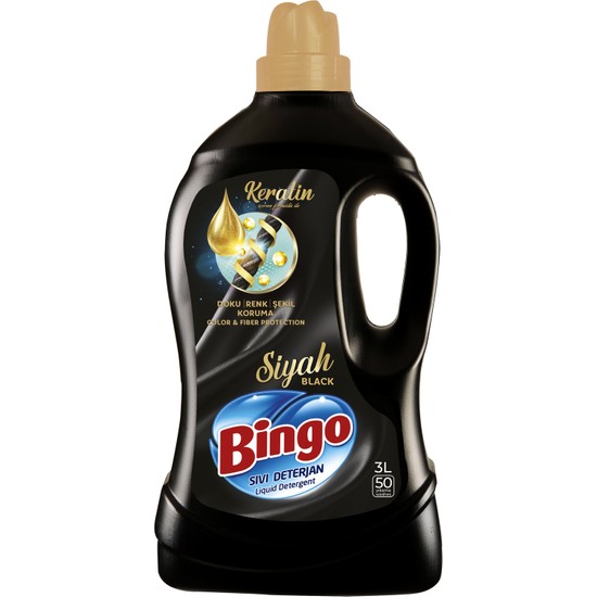 Bingo Siyah Sıvı Bakım Çamaşır Deterjanı 3L