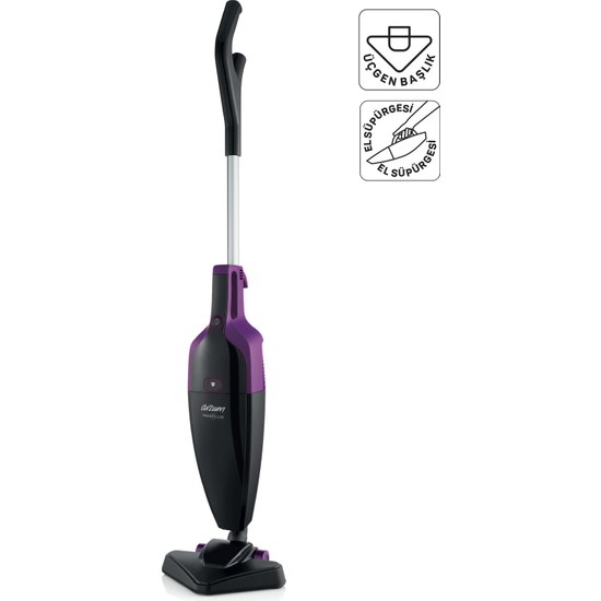 Arzum AR4075 Pronto Lux 2‘si 1 Arada Dikey Elektrikli Süpürge 800W, 1,5 L Toz Haznesi, Mürdüm