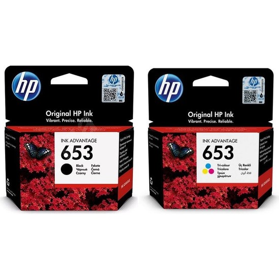 HP 653 Renkli ve Siyah 2 Li Set Kartuş Renkli Yüksek Verimlilik ile Profesyonel Baskı Çözümü