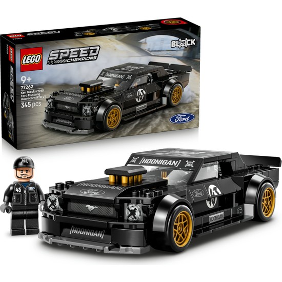 LEGO ® Speed Champions Ken Block’un ‘65 Ford Mustang Hoonicorn V1’i 77262 - 9+ için Minifigür İçeren Oyuncak Yapım Seti (345 Parça)
