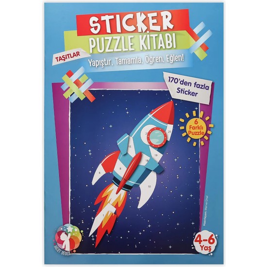 Mert Bebek Sticker Puzzle Kitabı Taşıtlar 4-6 Yaş | 170+ Sticker Eğitici Aktivite Kitabı