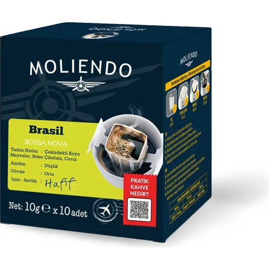 Moliendo Finest Coffee Brasil Bossa Nova Pratik Filtre Kahve 10*10 g