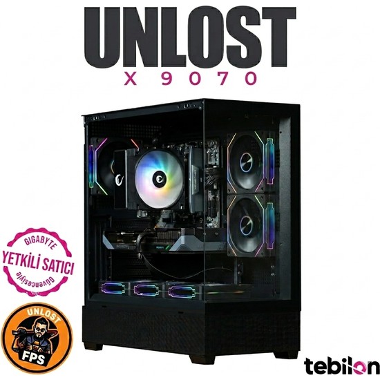 Tebilon Unlost X-Amd Ryzen 7600-GIGABYTE Radeon Rx 9070 Gamıng Oc 16GB-GIGABYTE B650M S2H-16GB-1TB Ssd-Oem Paket