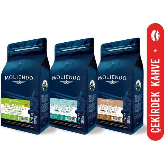 Moliendo Finest Coffee Espresso Avantaj Paketi (Çekirdek Kahve) 3*250 g