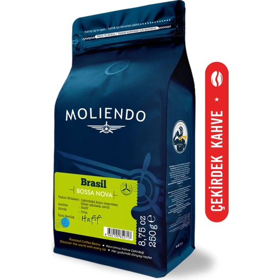 Moliendo Finest Coffee Brasil Bossa Nova Yöresel Kahve (Çekirdek Kahve) 250 g