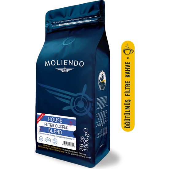 Moliendo Finest Coffee House Blend Filtre Kahve (Öğütülmüş Filtre Kahve) 1000 g