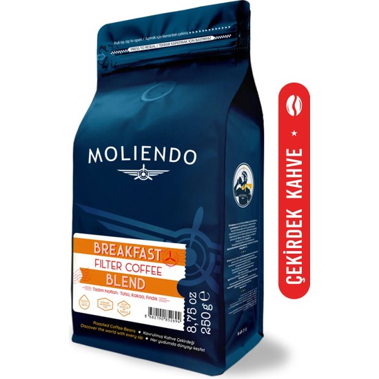 Moliendo Finest Coffee Breakfast Blend Filtre Kahve (Çekirdek Kahve) 250 g