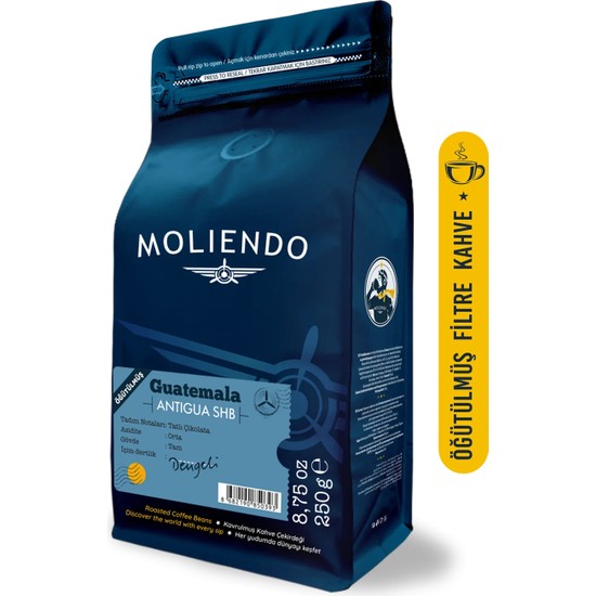Moliendo Finest Coffee Guatemala Antigua SHB Filtre Kahve (Öğütülmüş Filtre Kahve) 250 g