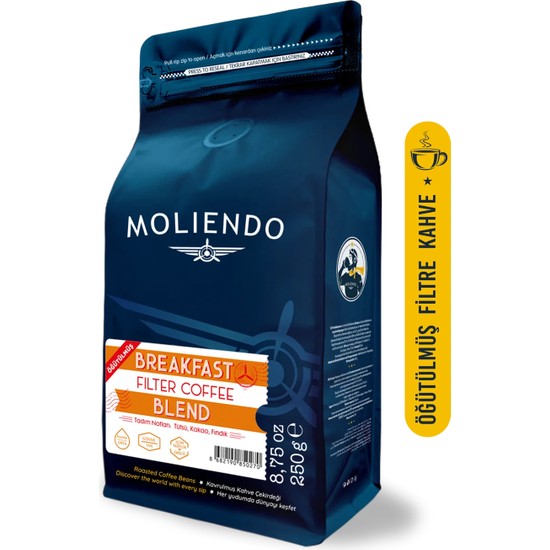 Moliendo Finest Coffee Breakfast Blend Filtre Kahve (Öğütülmüş Filtre Kahve) 250 g