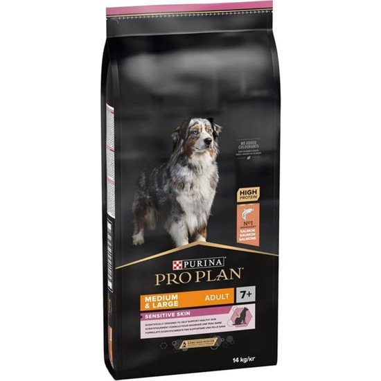 Pro Plan Medium +7 Sensitive Somonlu Yaşlı Köpek Maması 14 Kg