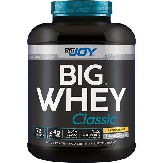 Bigjoy BIGWHEY Whey Protein Classic Muz Aromalı 2376g 72 Servis Toz Formda Yetişkinler İçin