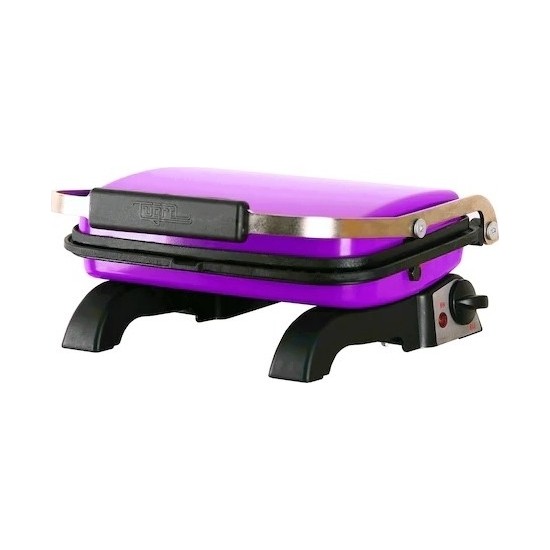 Tuğra Mini 1800 W Döküm Tost Makinesi Mor Renkli Pratik Izgara Özelliği ile