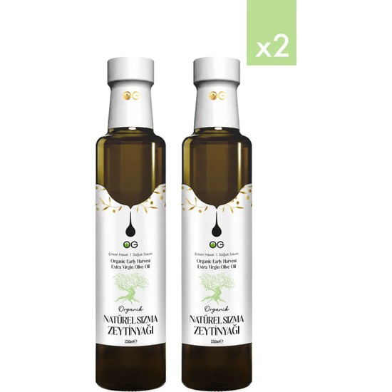 OG natural 2'li Organik Zeytinyağı 250 ml (Bebeklere uygun)