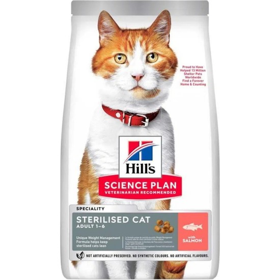 Hill's SP Somon Kısırlaştırılmış Yetişkin Kedi Maması  8+2 Kg.