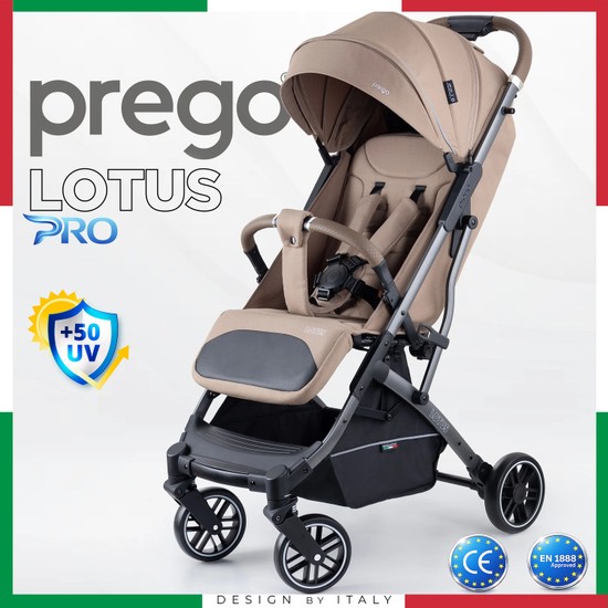 Prego Lotus Pro Kabin Boy Bebek Arabası - Tek Elle Katlanır -Hafif -Uv Tenteli - Yağmurluk-Ayak Örtüsü-Kılıf
