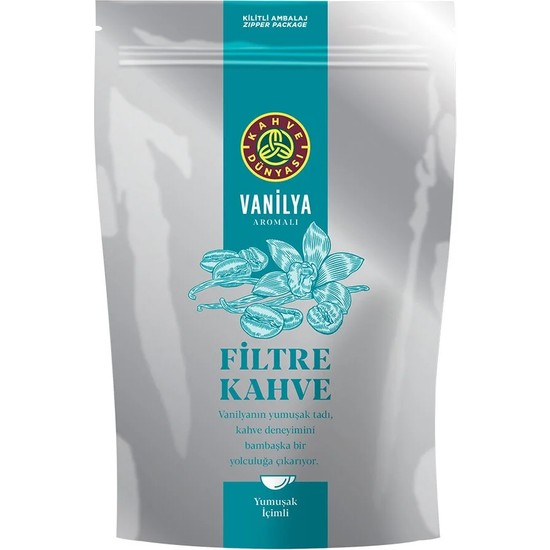 Kahve Dünyası Vanilyalı Filtre Kahve 250 gr French Press Menşei Türkiye Yumuşak İçimli