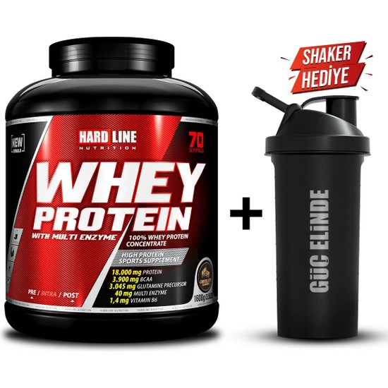 Hardline Nutrition Whey Protein Tozu 1600 gr Çikolata Aromalı Kas Gelişimi İçin Özel Formül