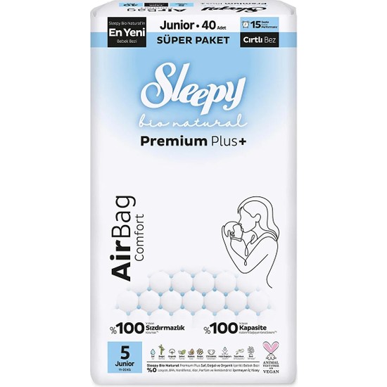 Sleepy Bio Natural Airbag 5 Beden 40 Adet