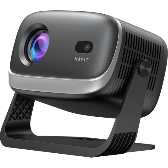 Havit PJ235 Pro Otomatik Odaklamalı Akıllı Projeksiyon Cihazı - 720P,4K Video Destekli, Android Tv, 180° Stantlı