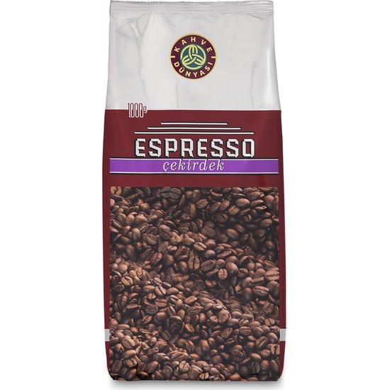 Kahve Dünyası 1000gr Çekirdek Espresso Kahve Menşei Türkiye Lezzetli ve Kafeinli