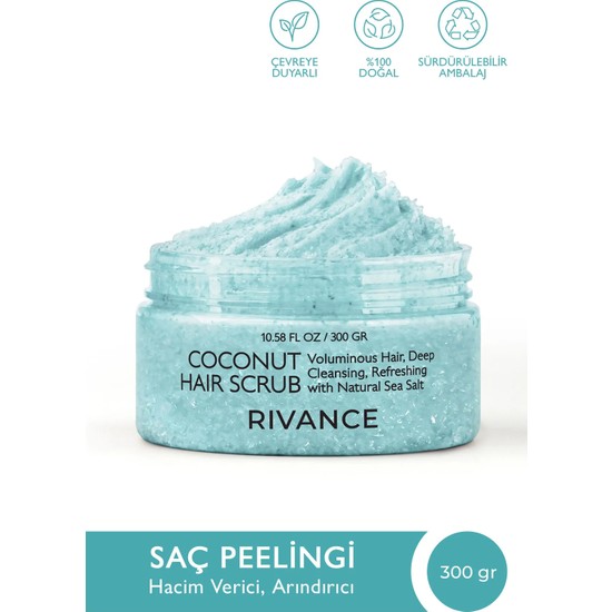 Rivance Deniz Tuzlu Saç Derisini Arındıran ve Bakım Yapan Peeling Şampuanı 300 gr