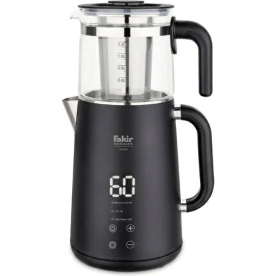 Fakir Demia Çay Makinesi 1.2 L Kapasiteli Beyaz Cam ve Paslanmaz Çelik Malzeme ile Şık Tasarım